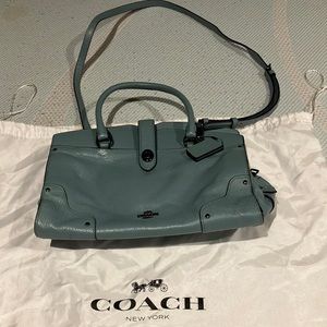 Coach purse. Blue/grey in color. Excellent condition